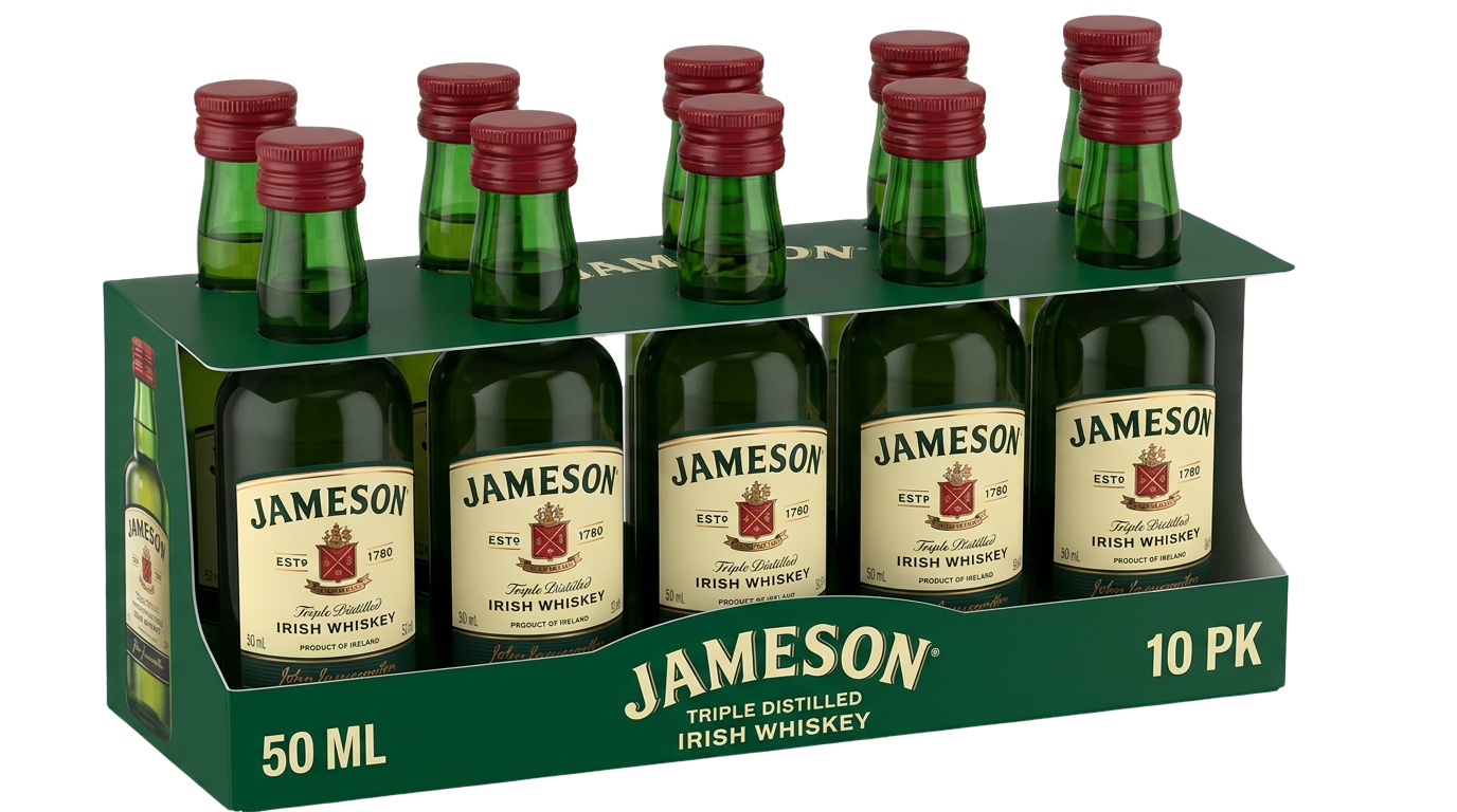 Jameson Triple Distilled Whisky 50 ML 10 PK