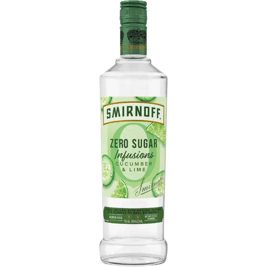 Smrinoff Zero Sugar Cucumber And Lime 750 ML