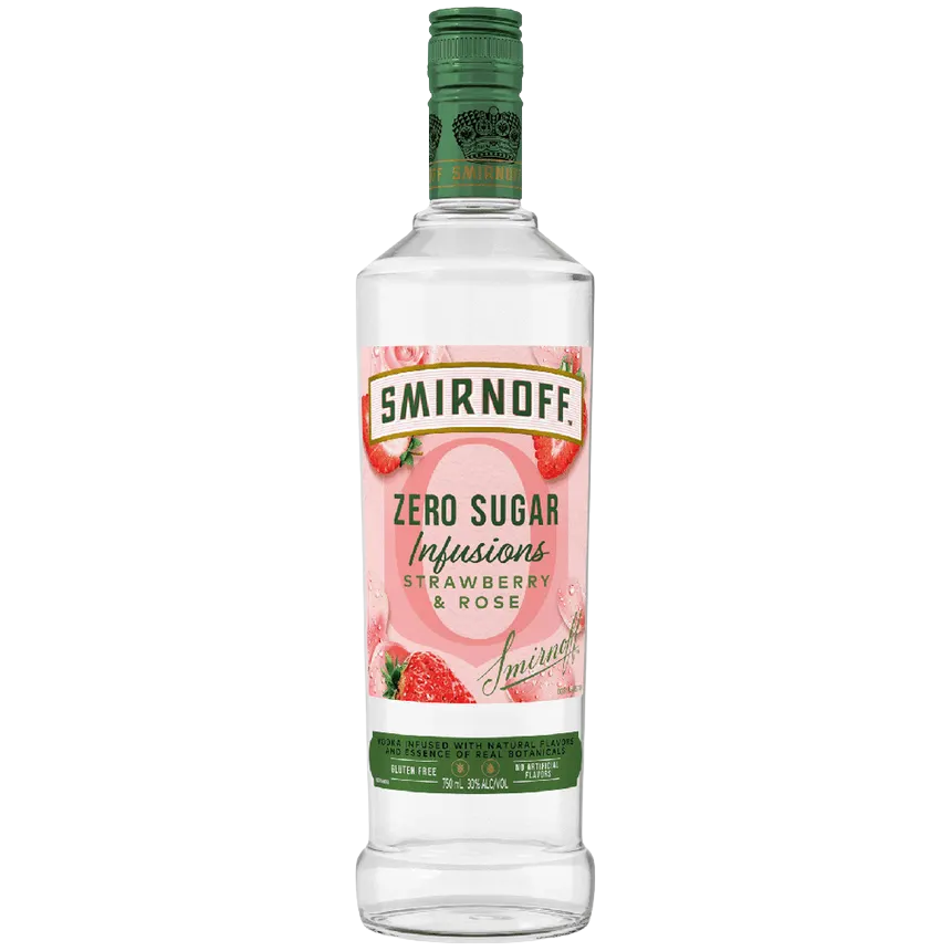 Smrinoff Zero Sugar Strawberry & Rose 750 ML