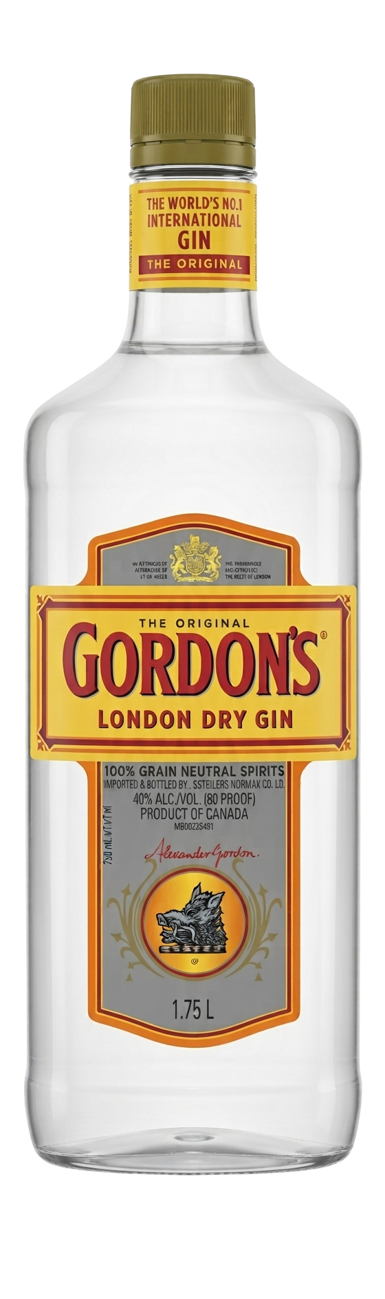 Gordons London Dry Gin Vodka 80 PF 1.75 L
