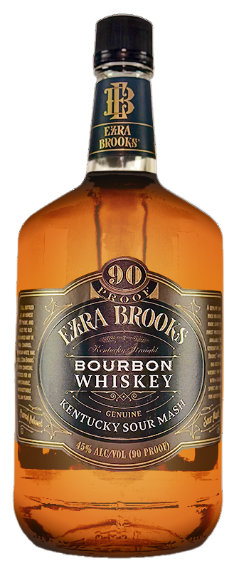 Ezra Brooks Kentucky Straight Bourbon Whizskey  90 Proof 1.75 L