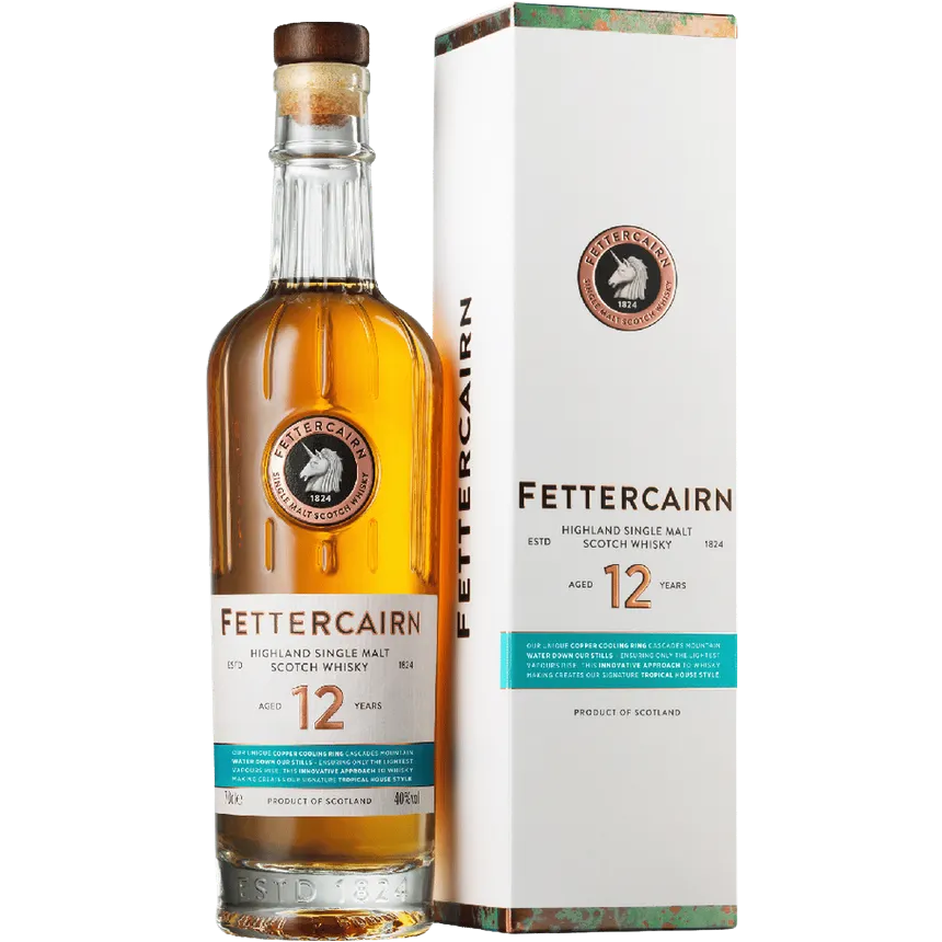 Fettercairn Highland Single Malt Scotch Whiskey Age 12YR 700 ML