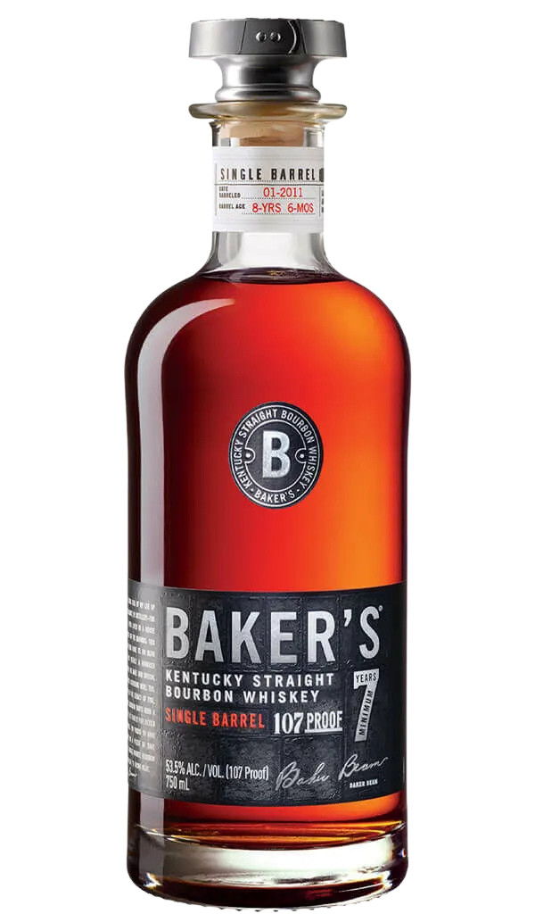 Bakers Kentuck Straight Single Barrel Burbon Whisky 107 PF 750 ML