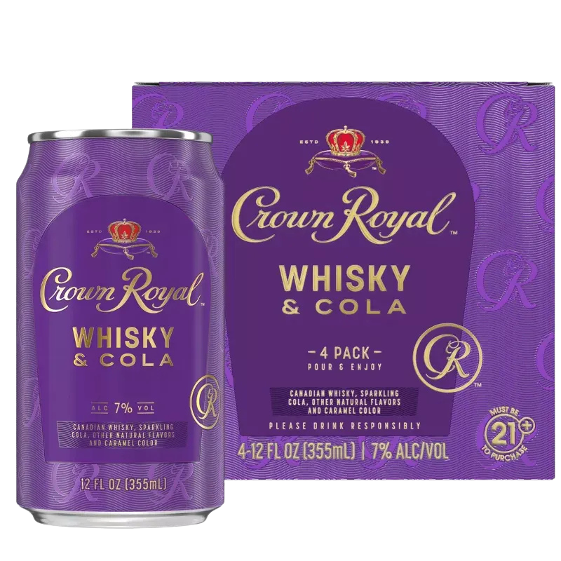 Crown Royal Whisky & Cola 4 PK 355 ML