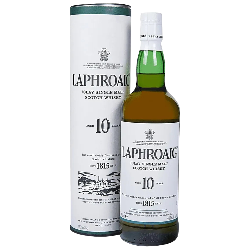 Laphraoig Islay Single Malt Whiskey Age 10 Years 750 ML